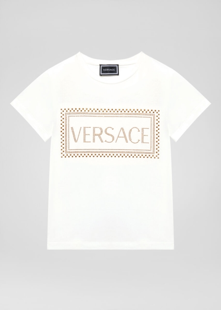 Versace Studded 90s Vintage Logo T-shirt Tjej - 801364KLX